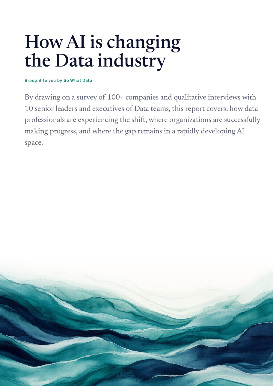 Report cover: How AI is changing the Data industry