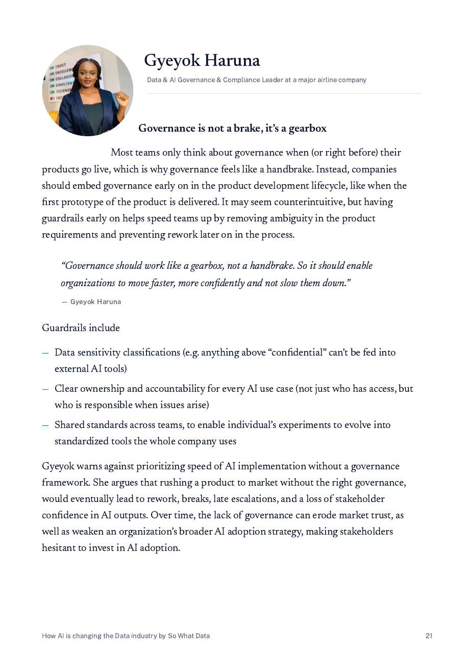 Report page preview: Conversations with Data leaders